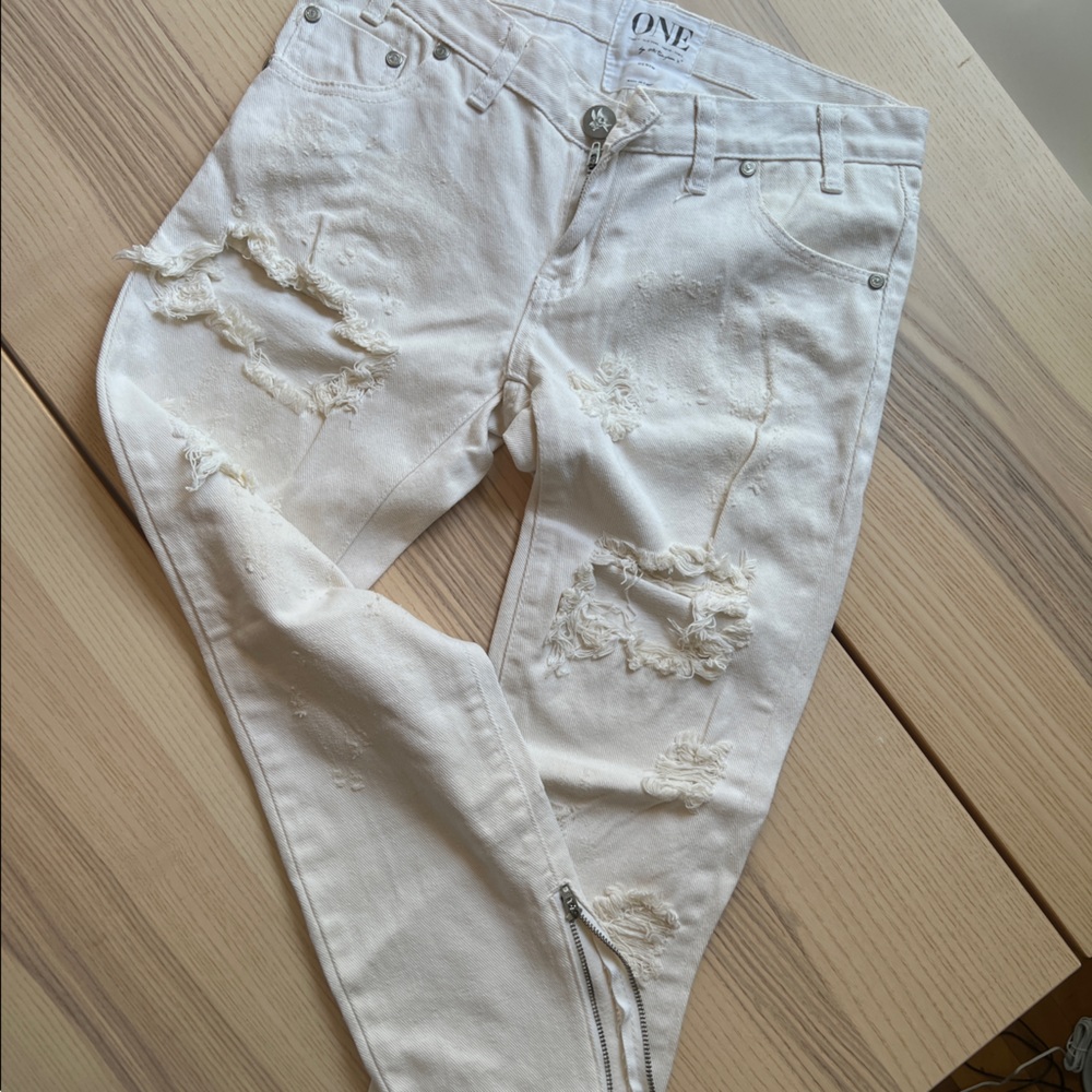 One Teaspoon Trashed Freebird Distressed Denim - image 3